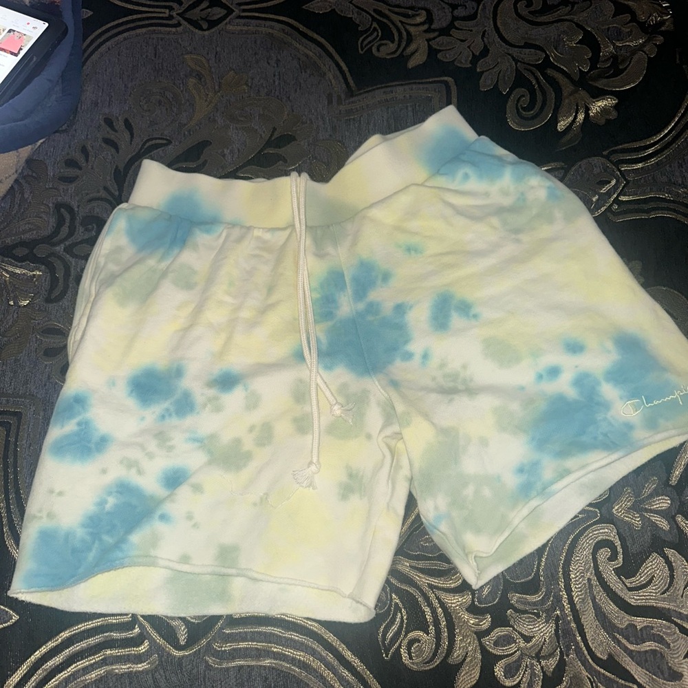 Champion Athletic Shorts in Blue and Yellow